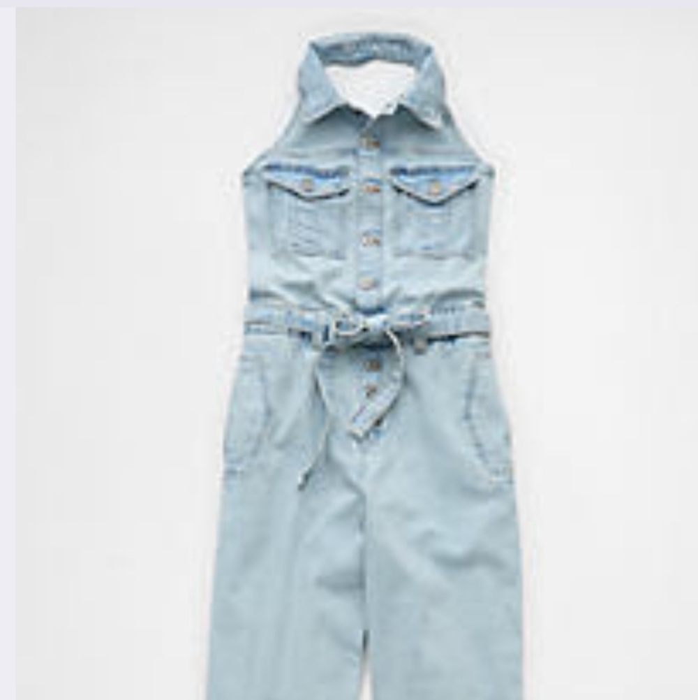 Light Blue Denim Jumpsuit